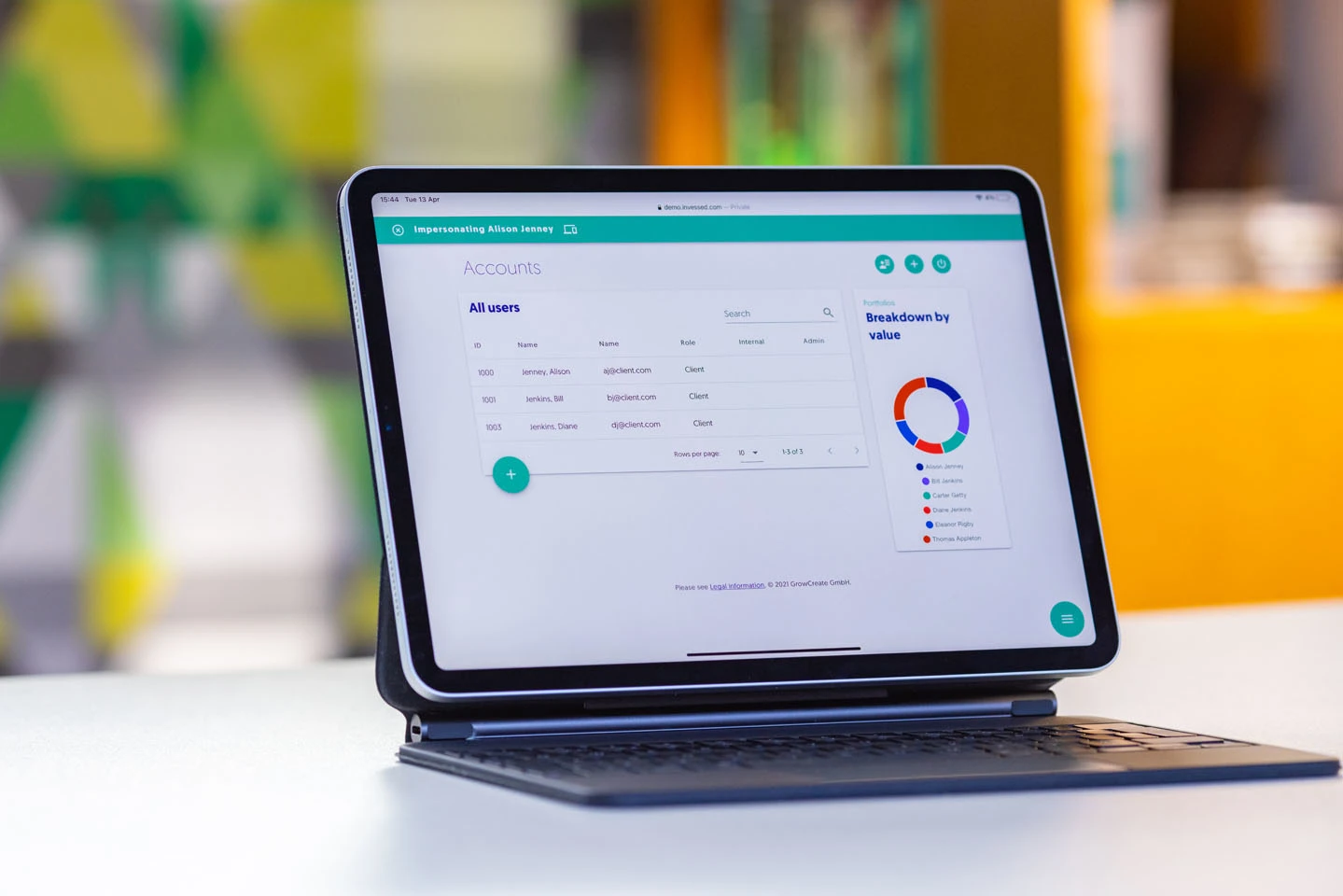 Invessed Client portal