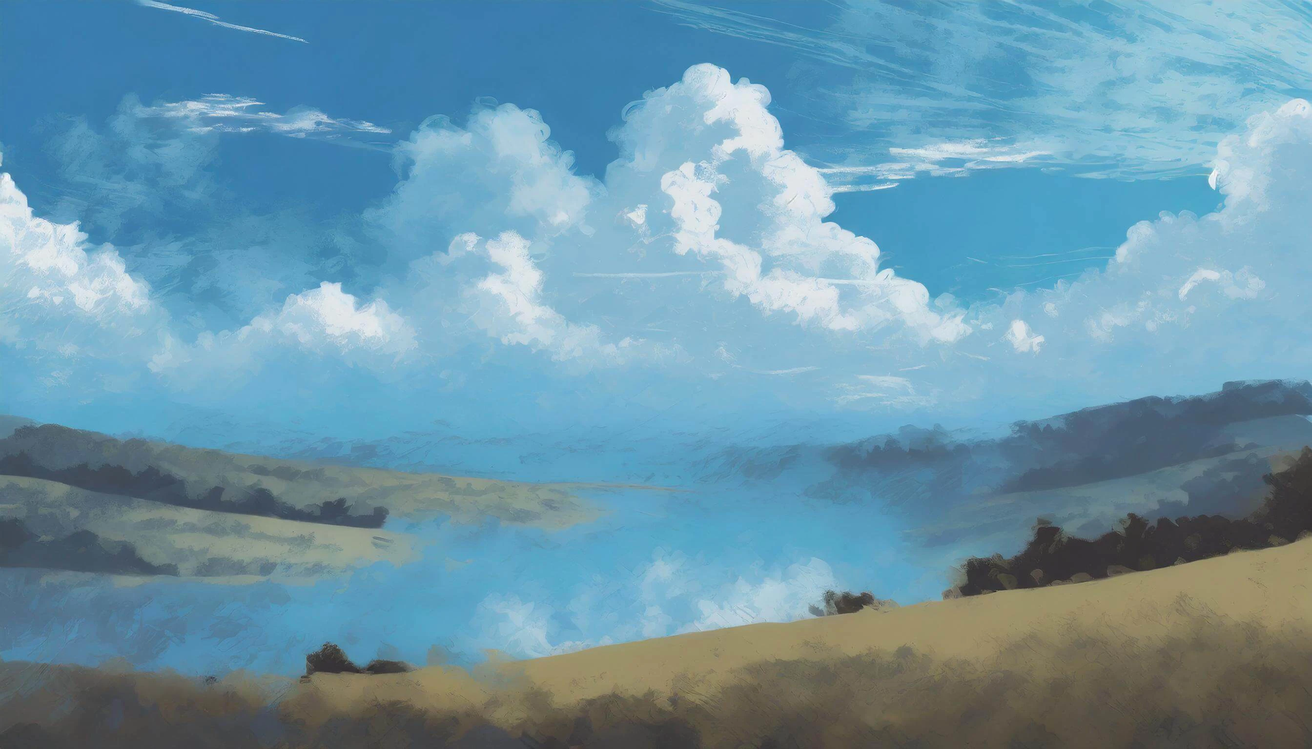 Azure Sky With Clouds Graphic (1)