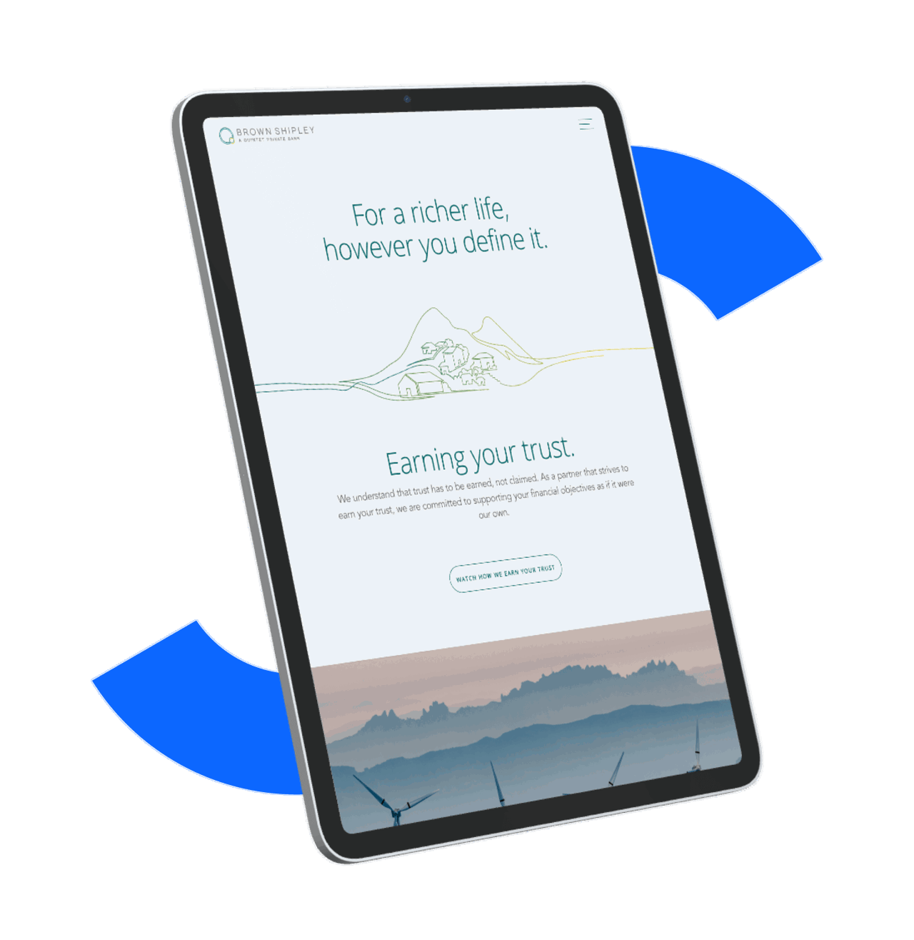 Quintet Private Bank website mockup