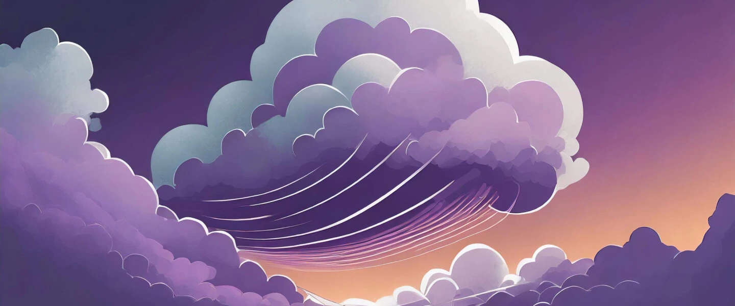 Cloud Managed Hosting Graphic In Purple