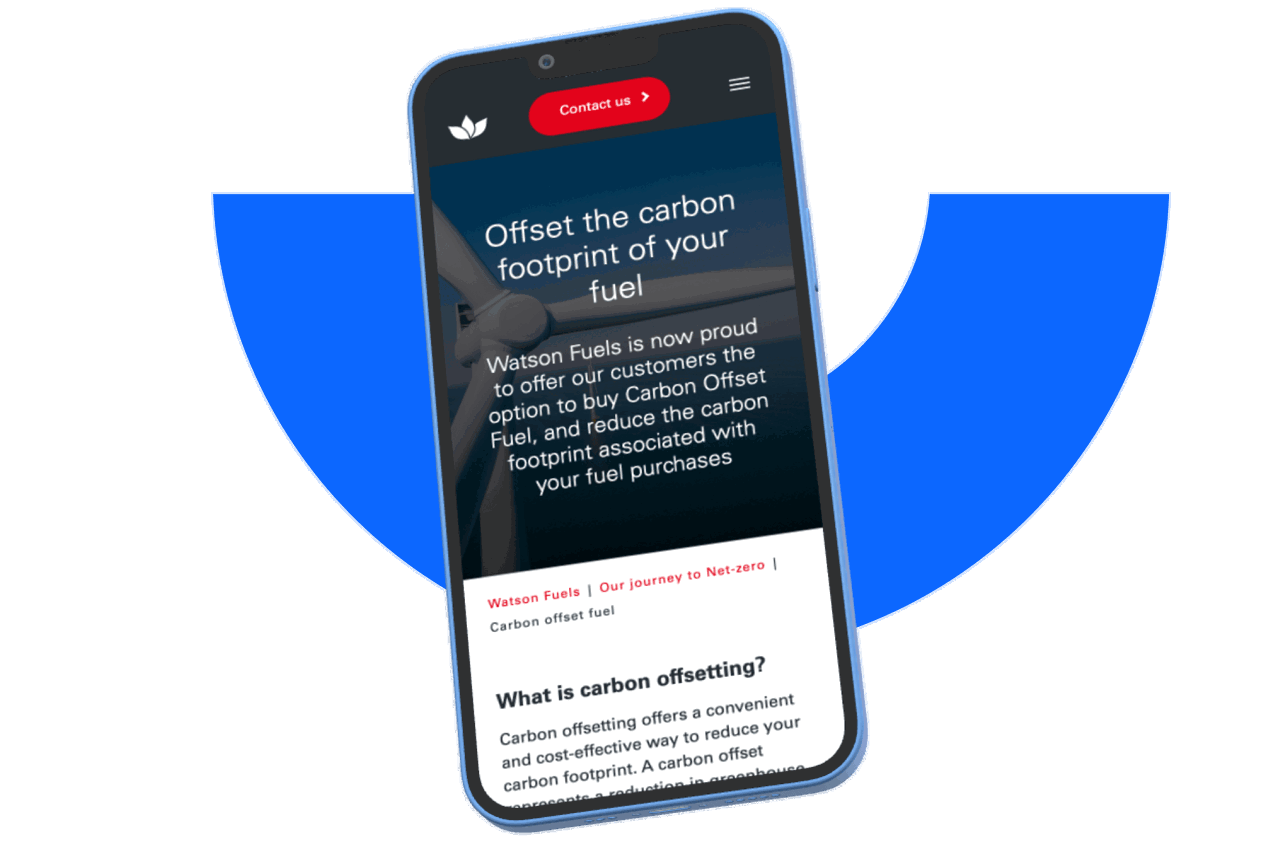 Watson Fuels website development mockup